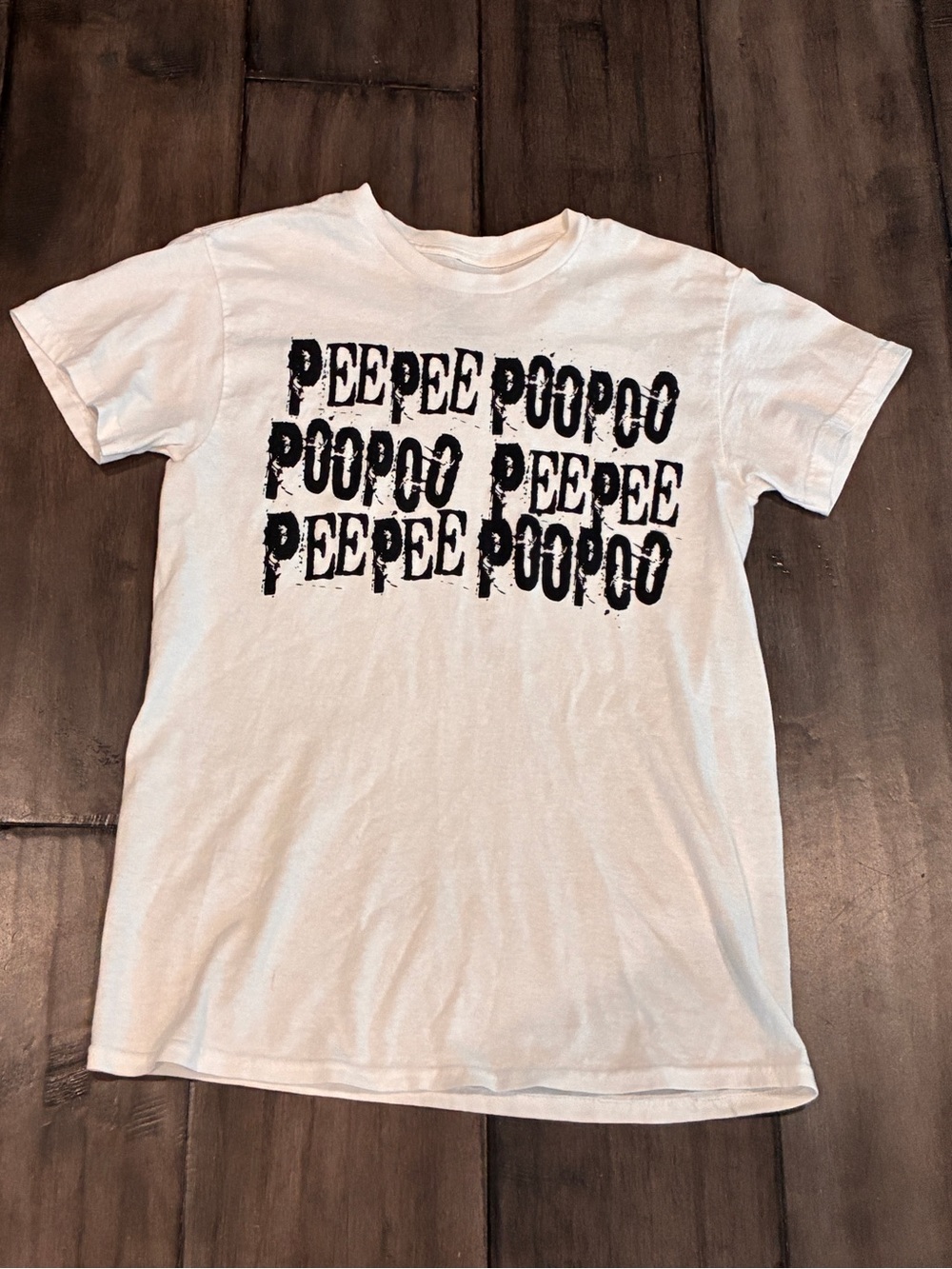 Spencer's "PeePee PooPoo" White Graphic Tee - Size Small